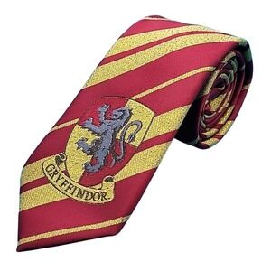 GRYFFINDOR Slim Tie Necktie Crimson Red & Metallic Gold 48" Costume Harry Potter